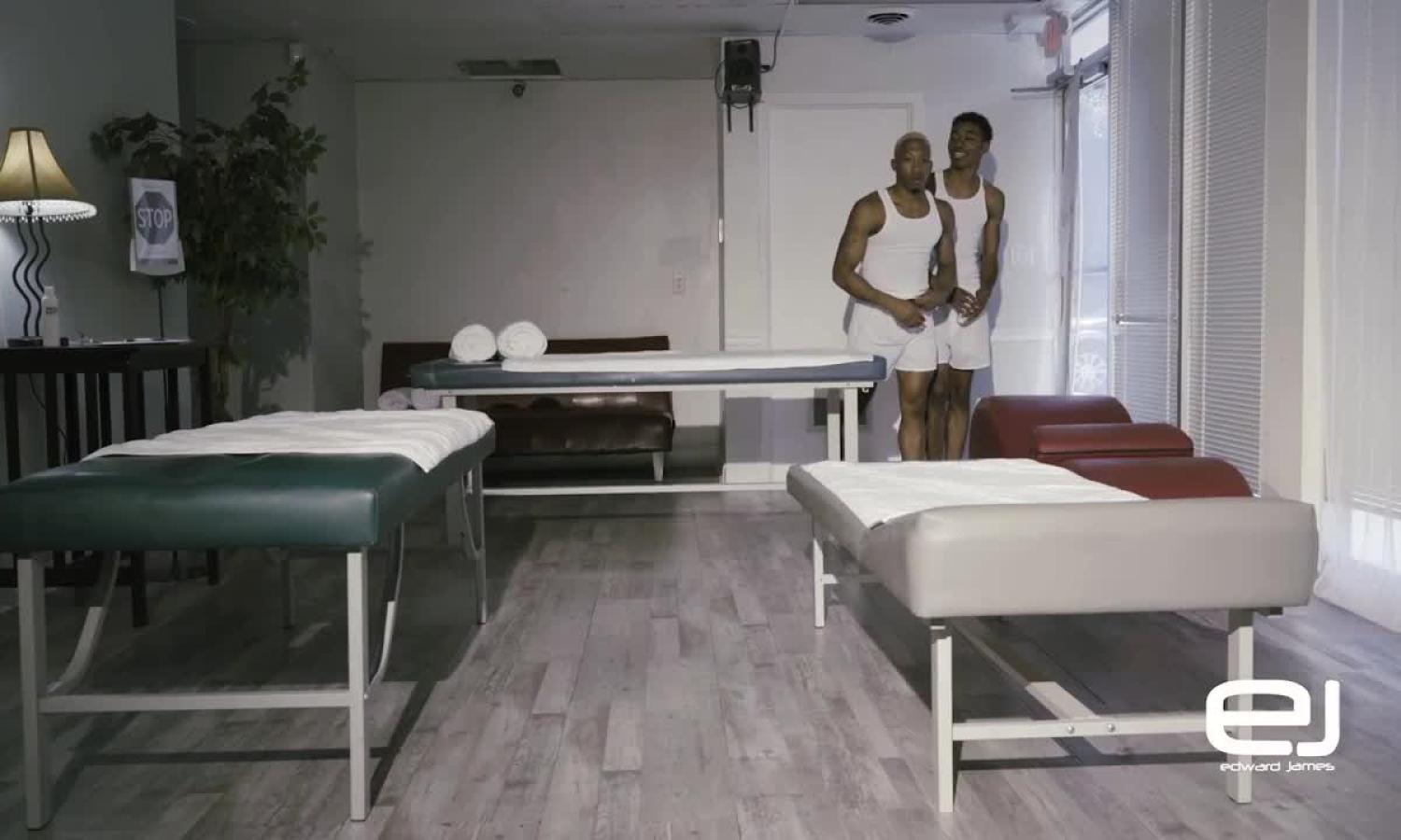 Couples massage ends in an orgy