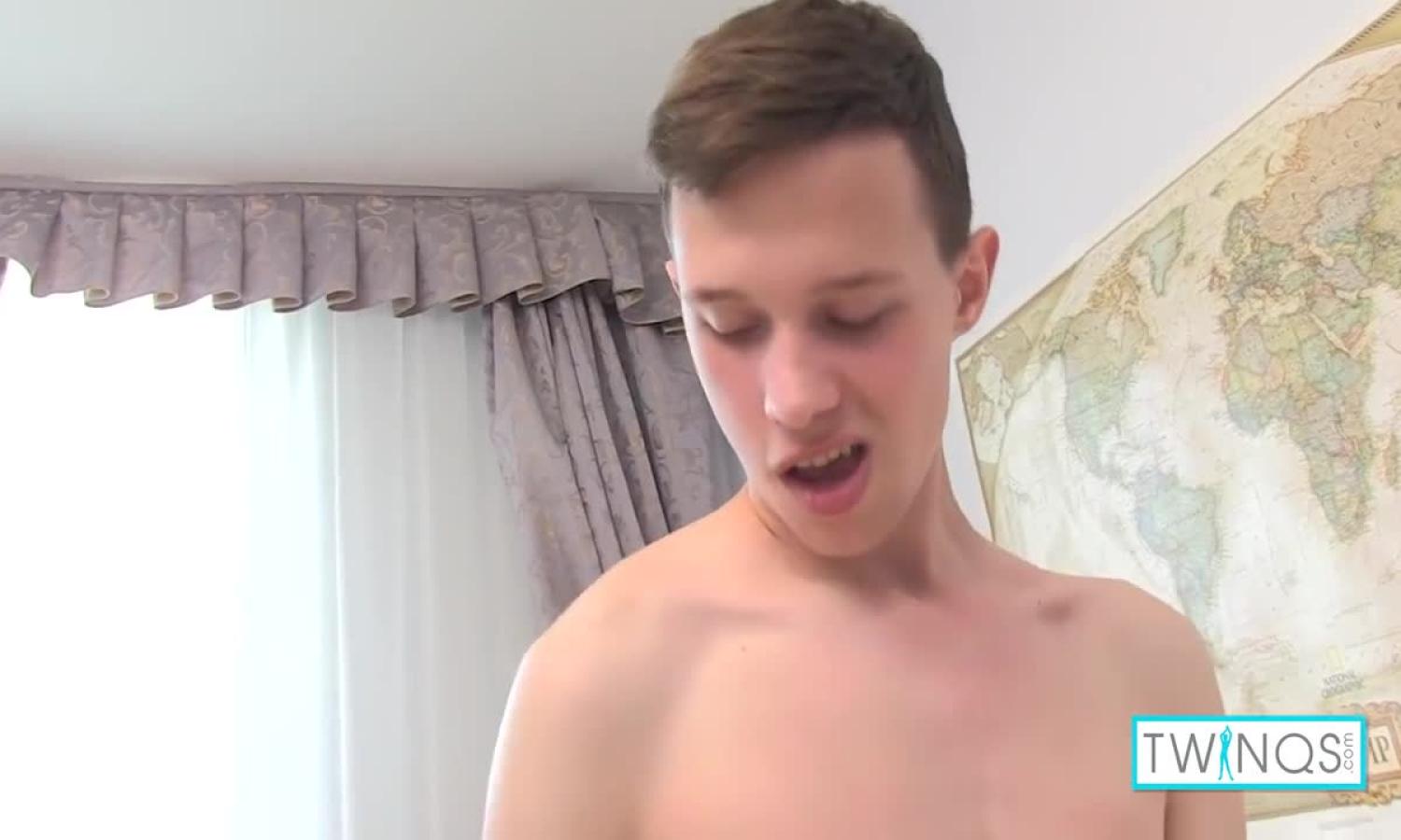 Brunette Twink Enjoys Rubbing His Cock And Fingering