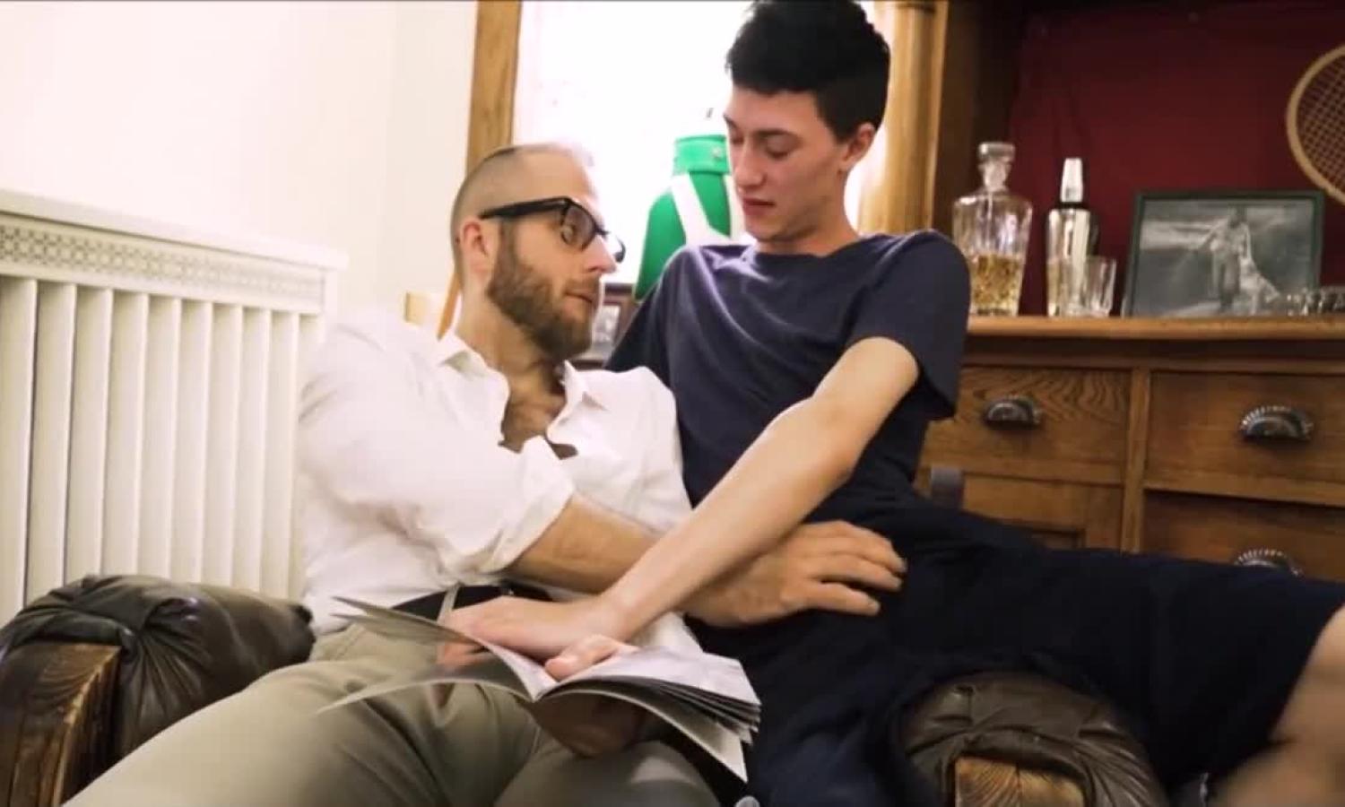 Virgin Twink Stepson Finds In His Stepdads Man Cave And Gets Fucked With Joel Morris And Kurt Niles