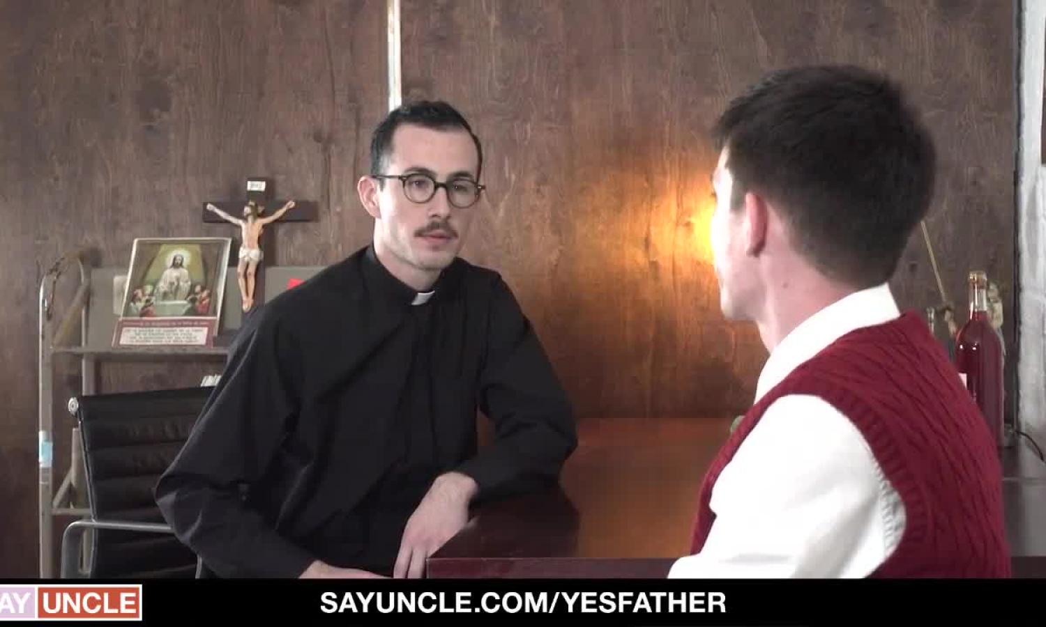 Hung Priest Barebacks legal age teenager With Creampie