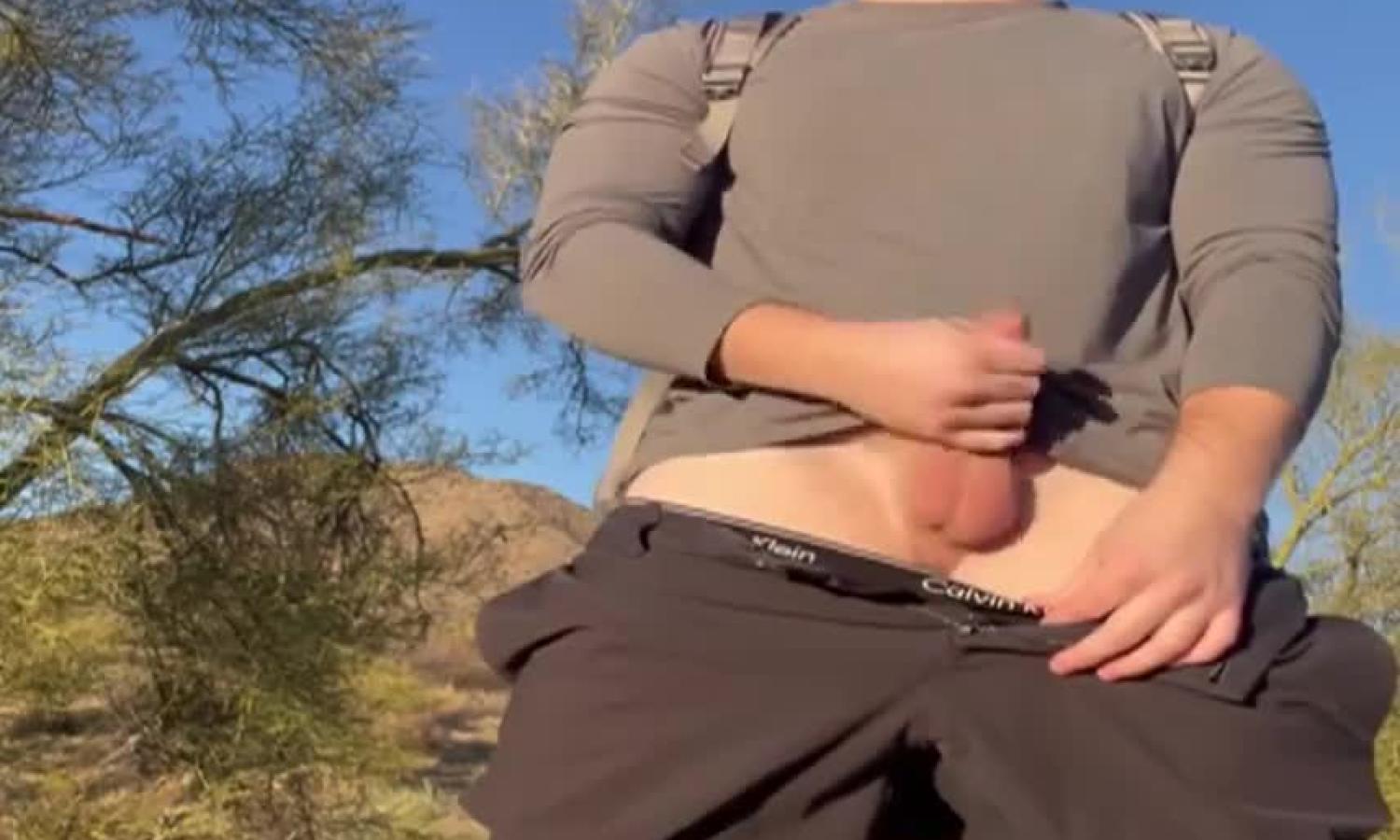 Jerking off while hiking in the mountains and shooting a huge load – Brendan (bannanameat)