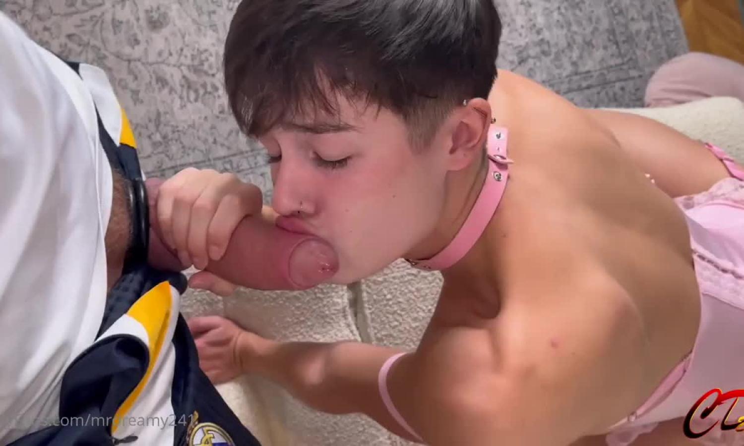 Cute twink is pounded hard by bwc