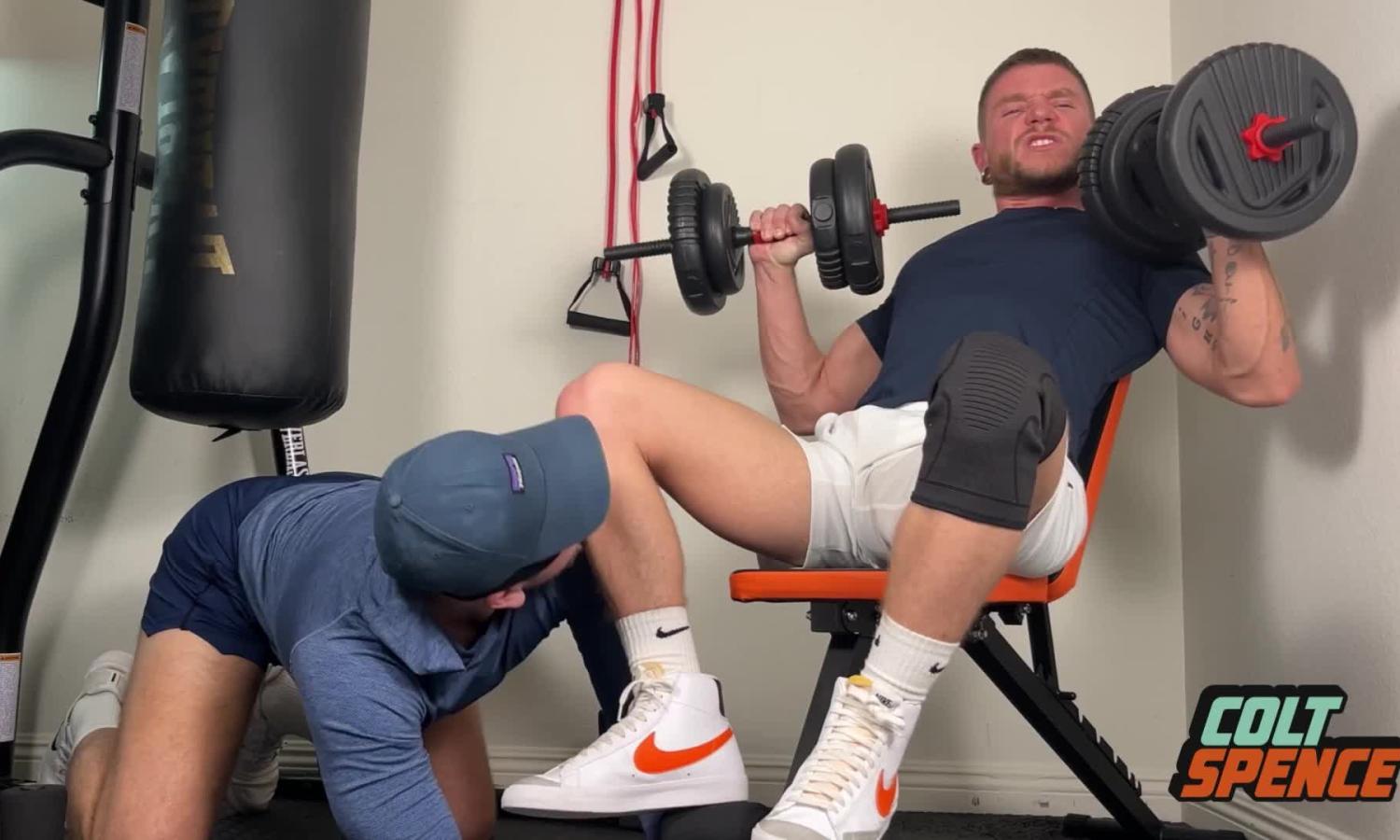 Hung Trainer Colt Spence Completely Dominates Pathetic Foot Slave SolemateLA