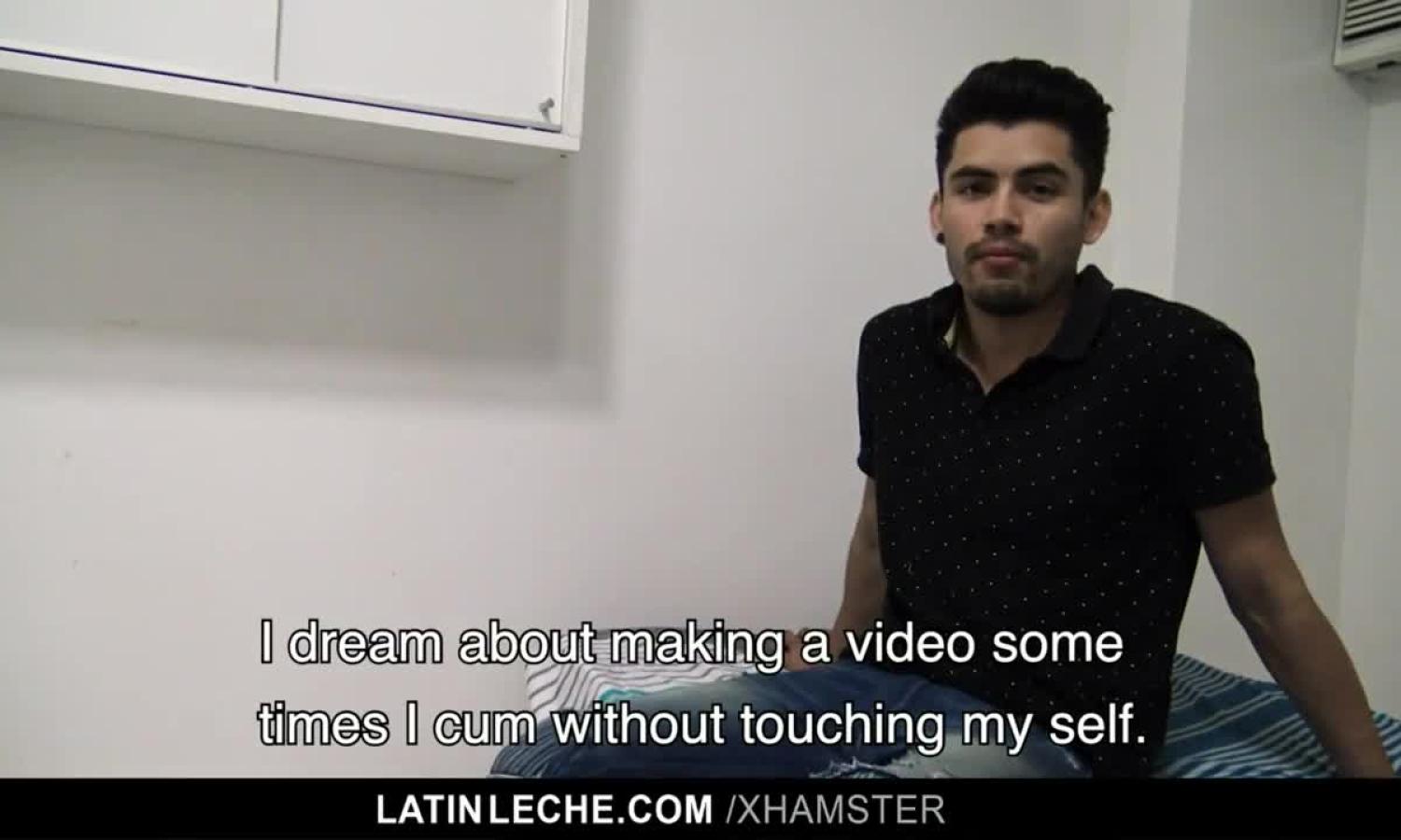 Uncut Latino lad Cums With No Hands