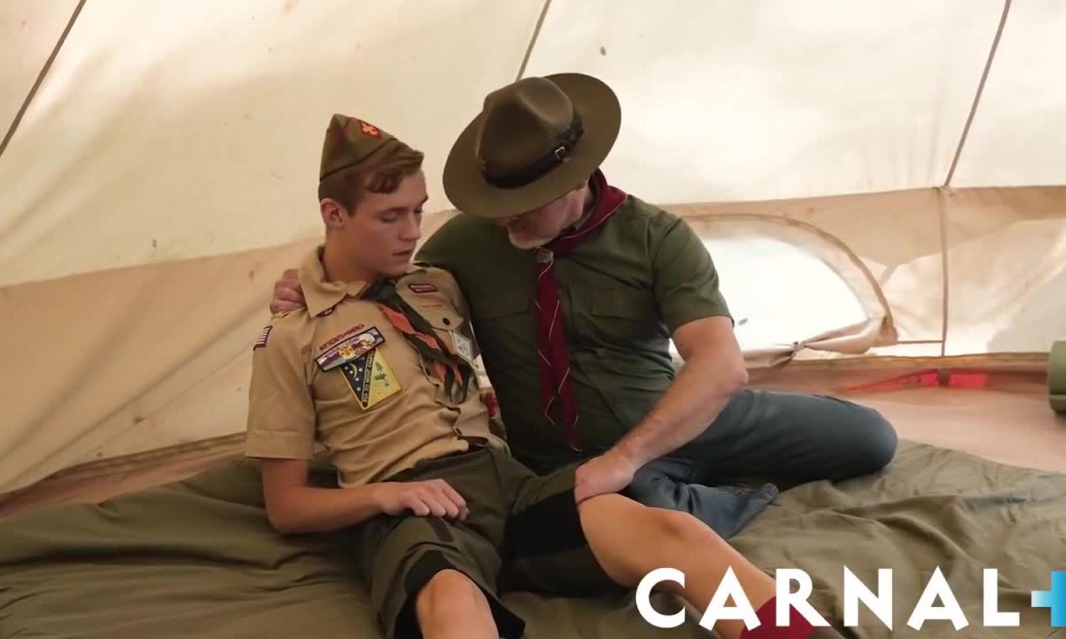 Silver Fox Barebacks Smooth Innocent Boy With Scoutmaster Smith